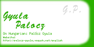 gyula palocz business card